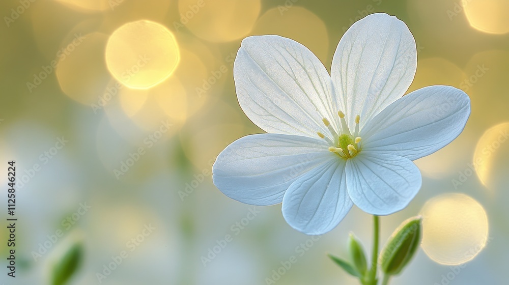 Close-up of a single white flower with bokeh background. Close-up of a single white flower with bokeh background.