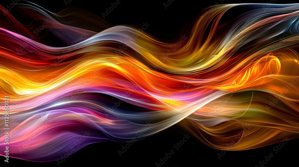A colorful illustration of quantum computing accelerating scientific research Stock Photo with side copy space A colorful illustration of quantum computing accelerating scientific research Stock Photo with side copy space