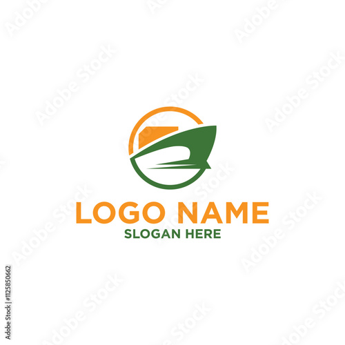 Free Download Ship Logistics and Ship Express Delivery Company Logo Design Template - GFXLoad