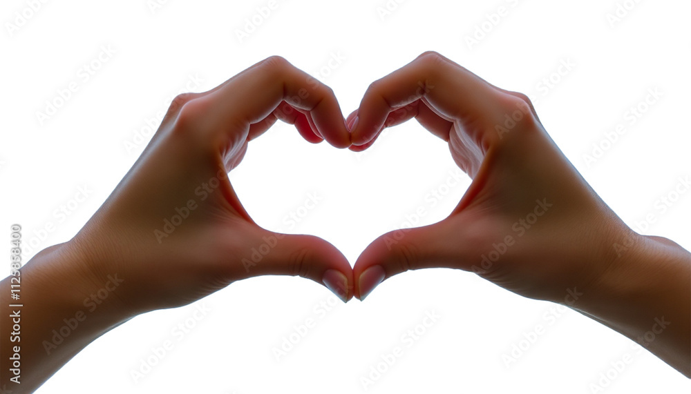 heart shape made of hands PNG generative AI heart shape made of hands PNG generative AI