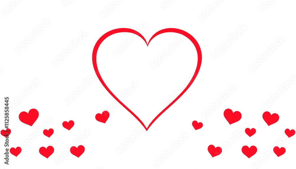 red heart balloons PNG generative AI red heart balloons PNG generative AI