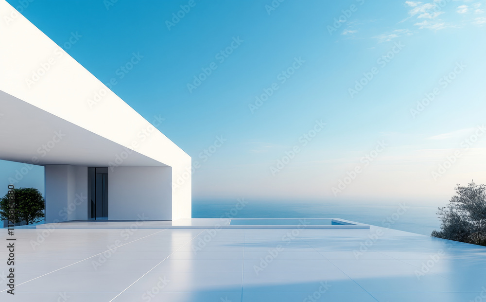 white wall and blue sky white wall and blue sky