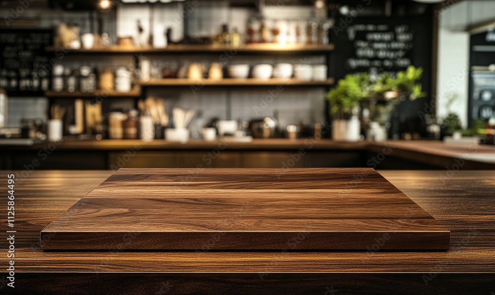 Empty wooden table in a cafe. Empty wooden table in a cafe.