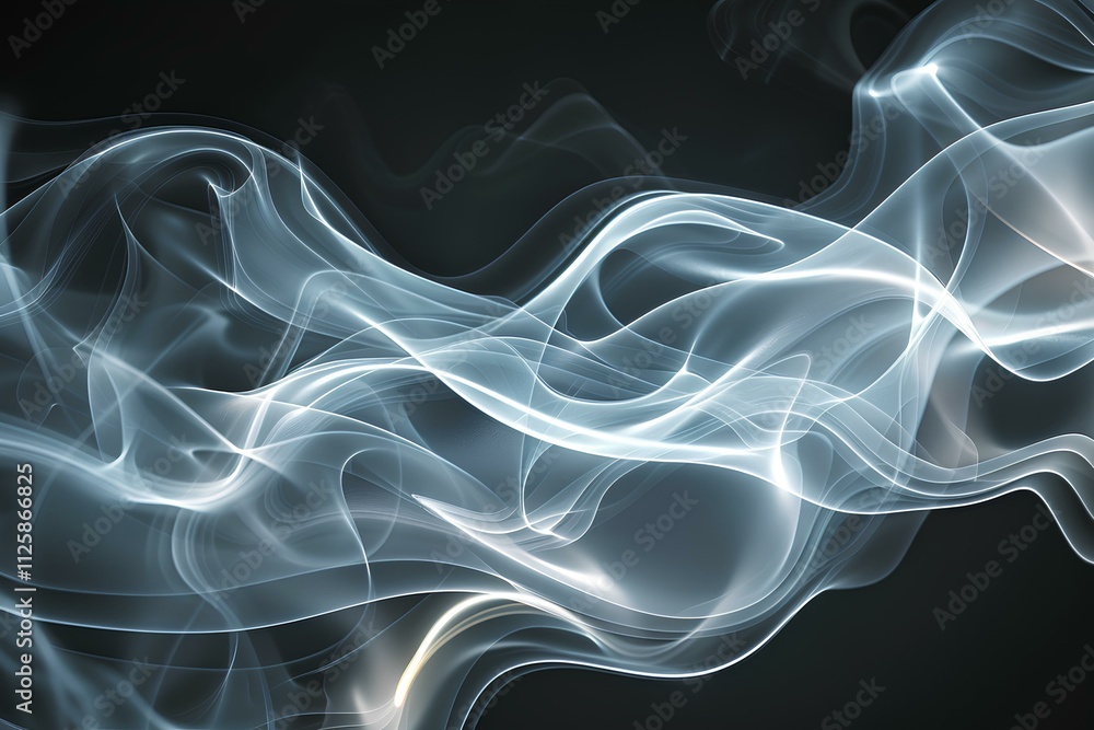 Fototapeta premium A close up of smoke on a black background