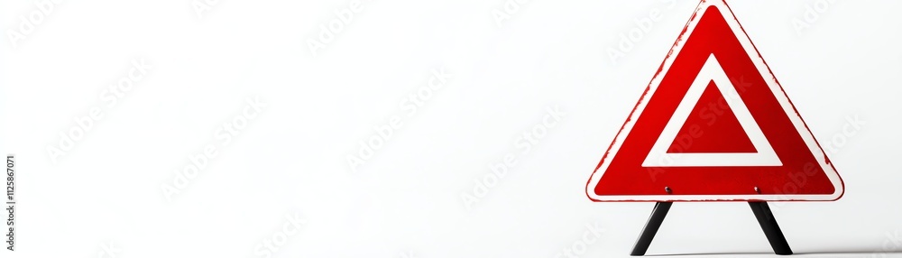 Warning triangle on white isolated background. Warning triangle on white isolated background.