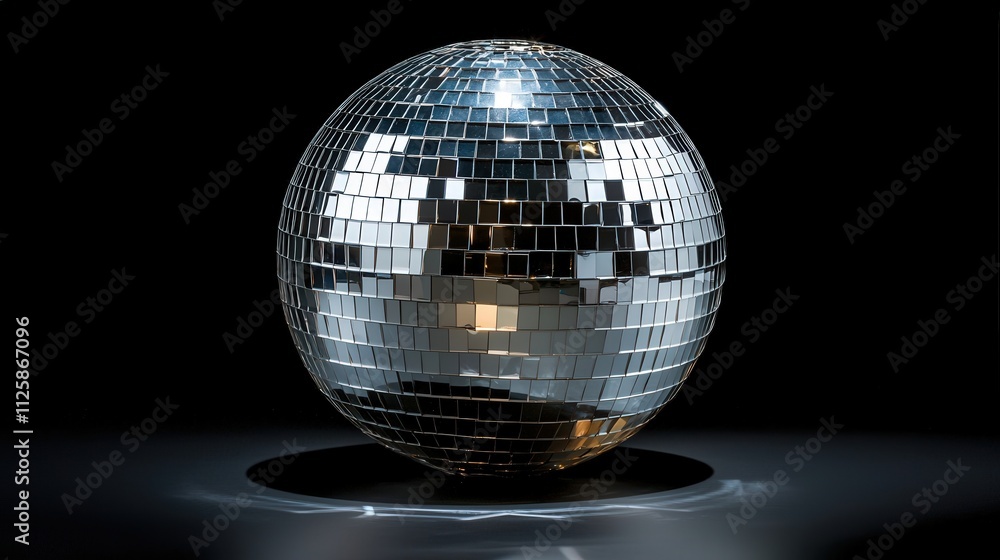 Fototapeta premium A disco ball reflecting tiny light spots.