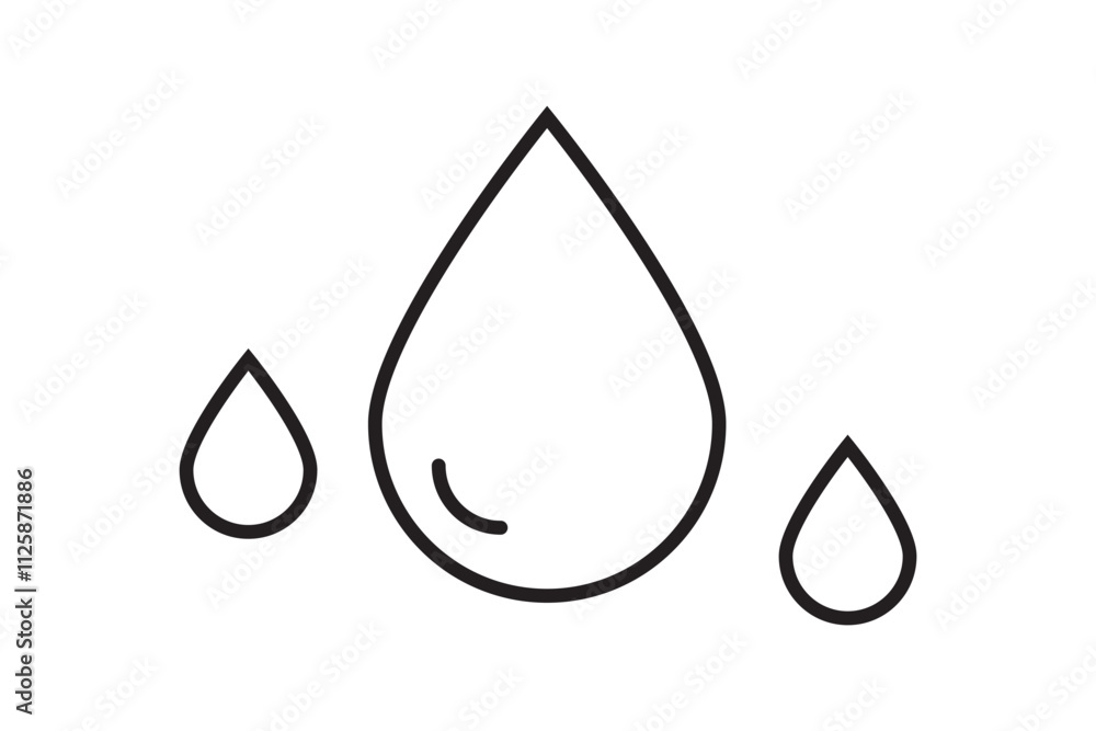 water drop icon vector for web, computer and mobile app. water drop icon vector for web, computer and mobile app.