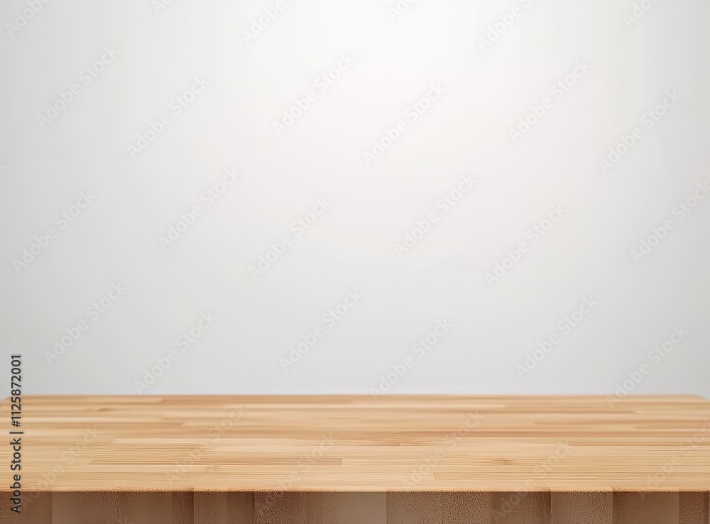 Empty light wood table top on white background. Empty light wood table top on white background.