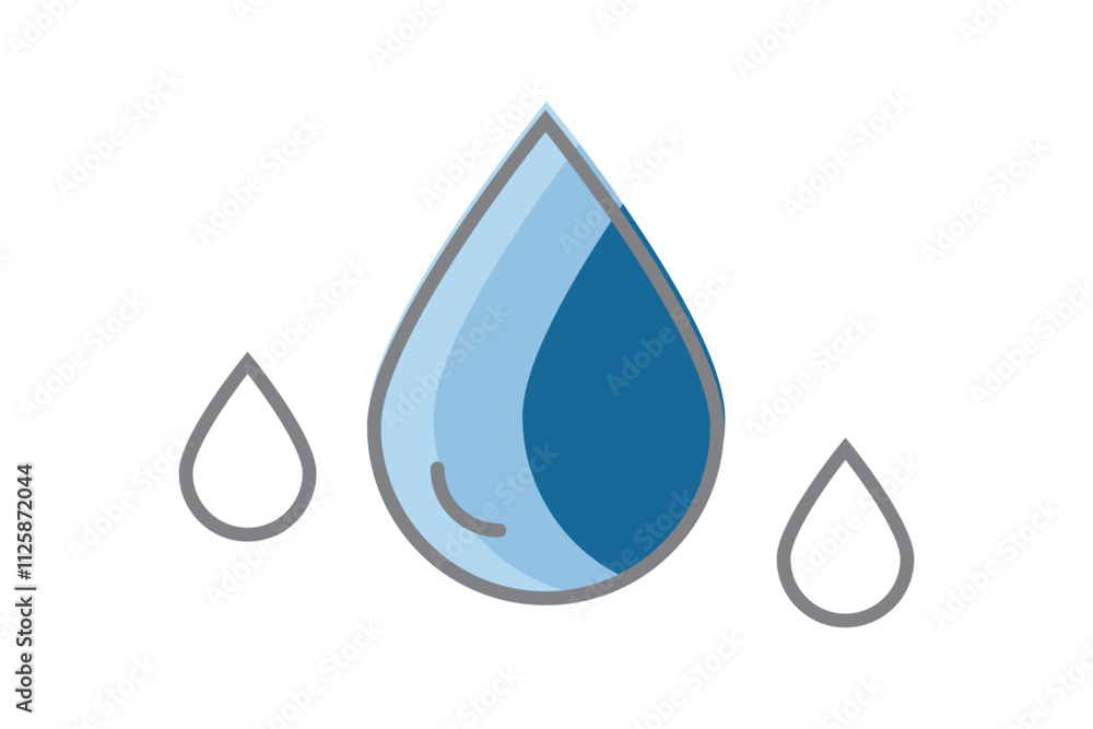 water drop icon vector for web, computer and mobile app. water drop icon vector for web, computer and mobile app.