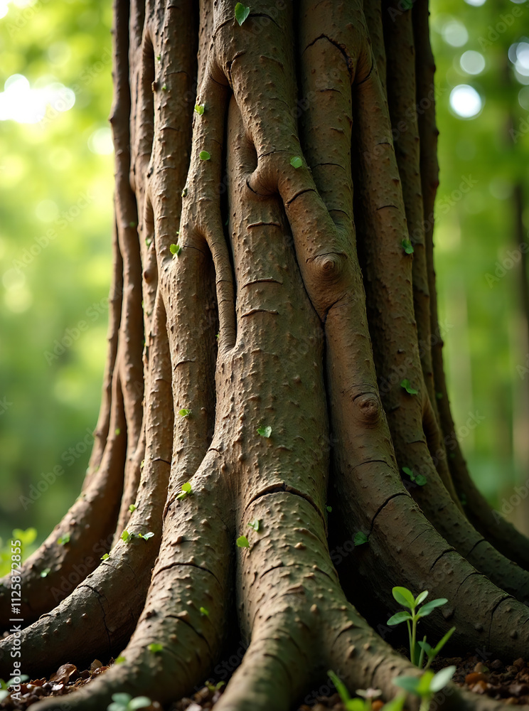 Fototapeta premium Moderne Baum Textur rau und hölzern, mit natur, dekor und holz Hintergrund.