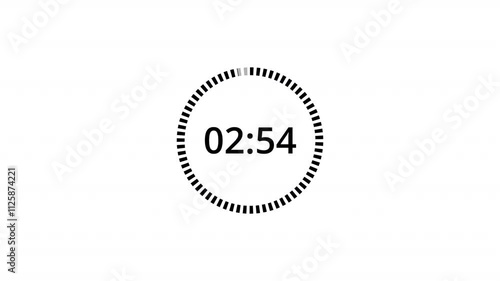  Circle countdown timer animation of  3 minutes on transparent background with alpha channels, 3 minutes circle countdown timer animation, countdown video 