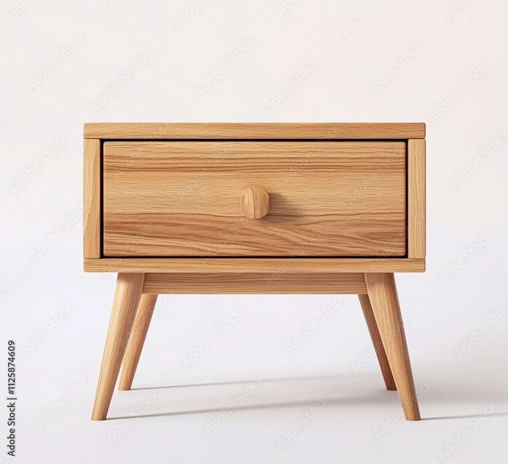 wooden cabinet isolated on white