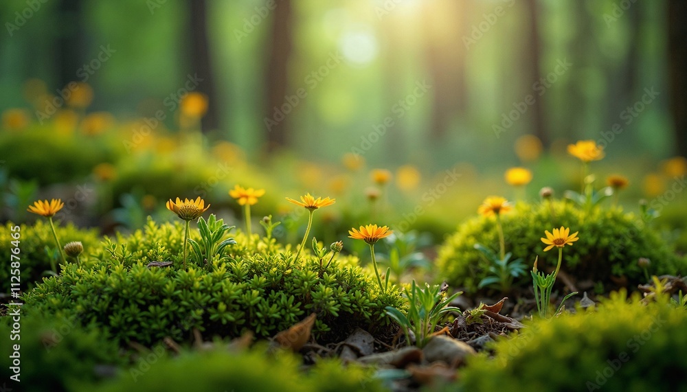 Fototapeta premium Beauty of nature - Positive environment. Use for presentations, backgrounds, serene places. Nature contact.