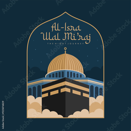 vector isra miraj background template