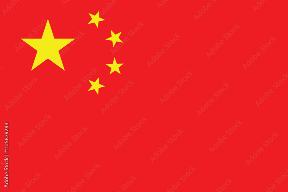 China national official flag, symbol of country in Asia. China national official flag, symbol of country in Asia.