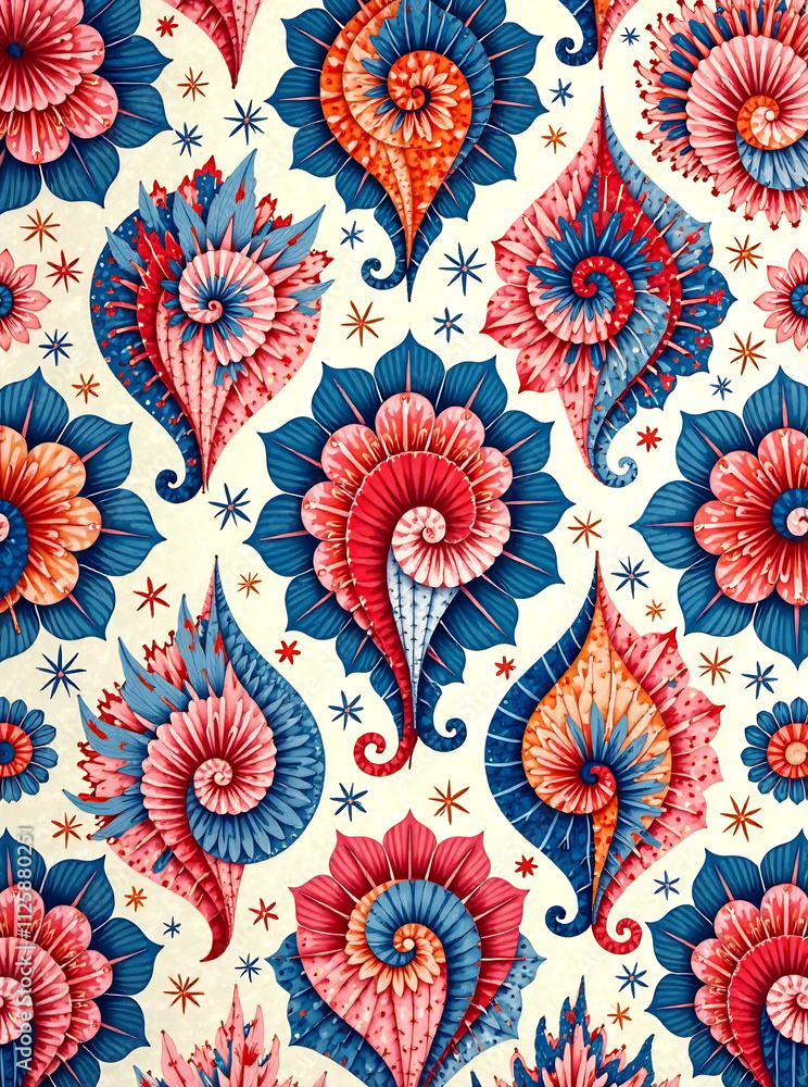 paisley pattern, surface pattern design, soft watercolor illustration paisley pattern, surface pattern design, soft watercolor illustration