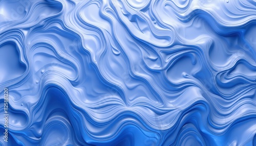 Abstract Blue Swirling Wave Pattern Design