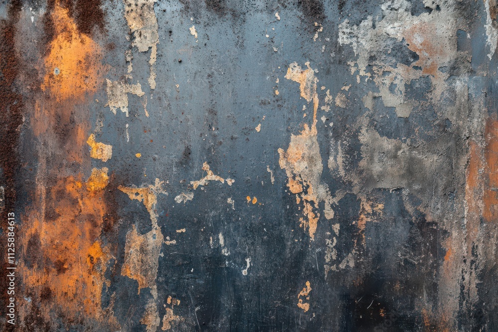 Abstract texture of weathered metal with rust and peeling paint. Abstract texture of weathered metal with rust and peeling paint.