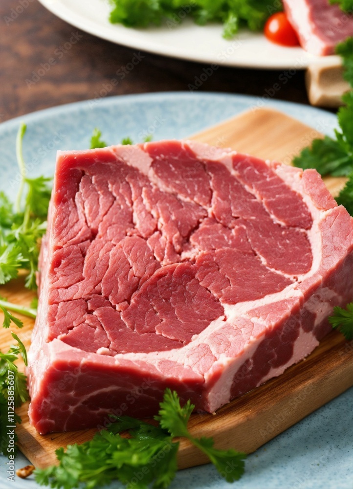 raw beef steak with rosemary raw beef steak with rosemary
