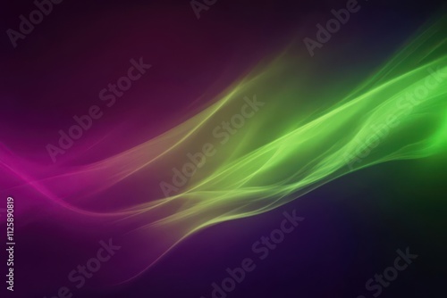 Abstract waves of vibrant colors in shades of green and purple, creating a dynamic visual effect.