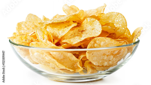 potato chips on a white background