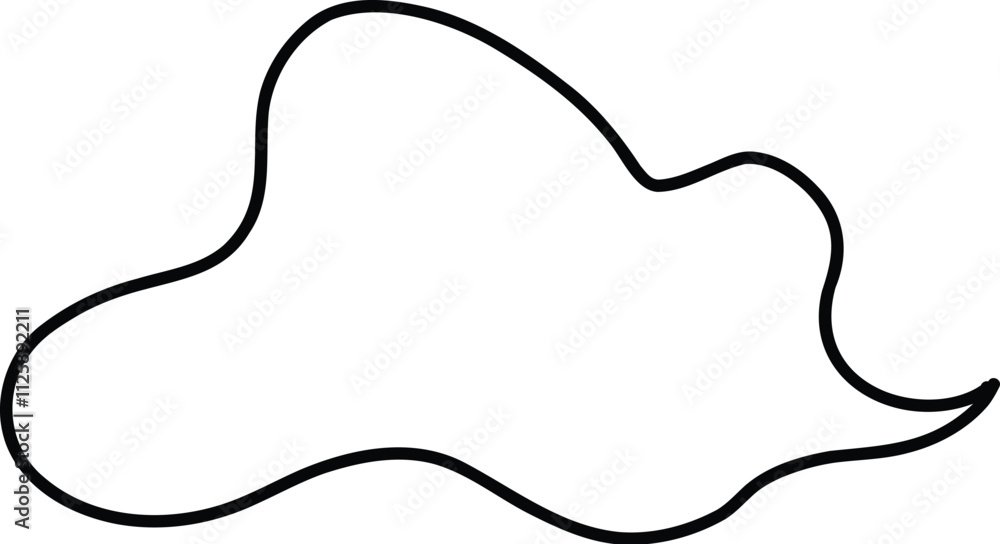 Doodle line text balloon. Speech bubble banners with empty talk, linear comic note design for banner message popup. Vector isolated icon on white background Doodle line text balloon. Speech bubble banners with empty talk, linear comic note design for banner message popup. Vector isolated icon on white background