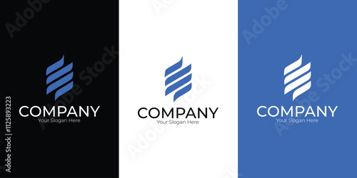 Bold and creative abstract logo for corporate branding.