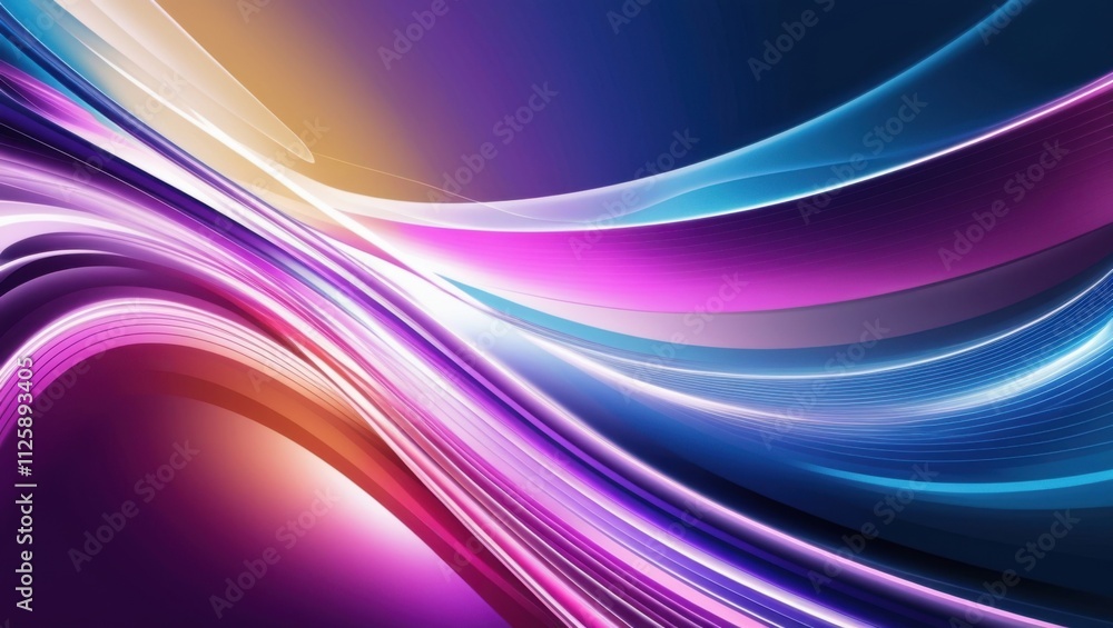 Naklejka premium Vibrant abstract design with flowing lines and colors