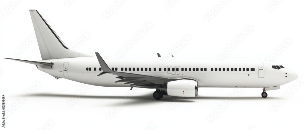 modern airplane on a white background modern airplane on a white background