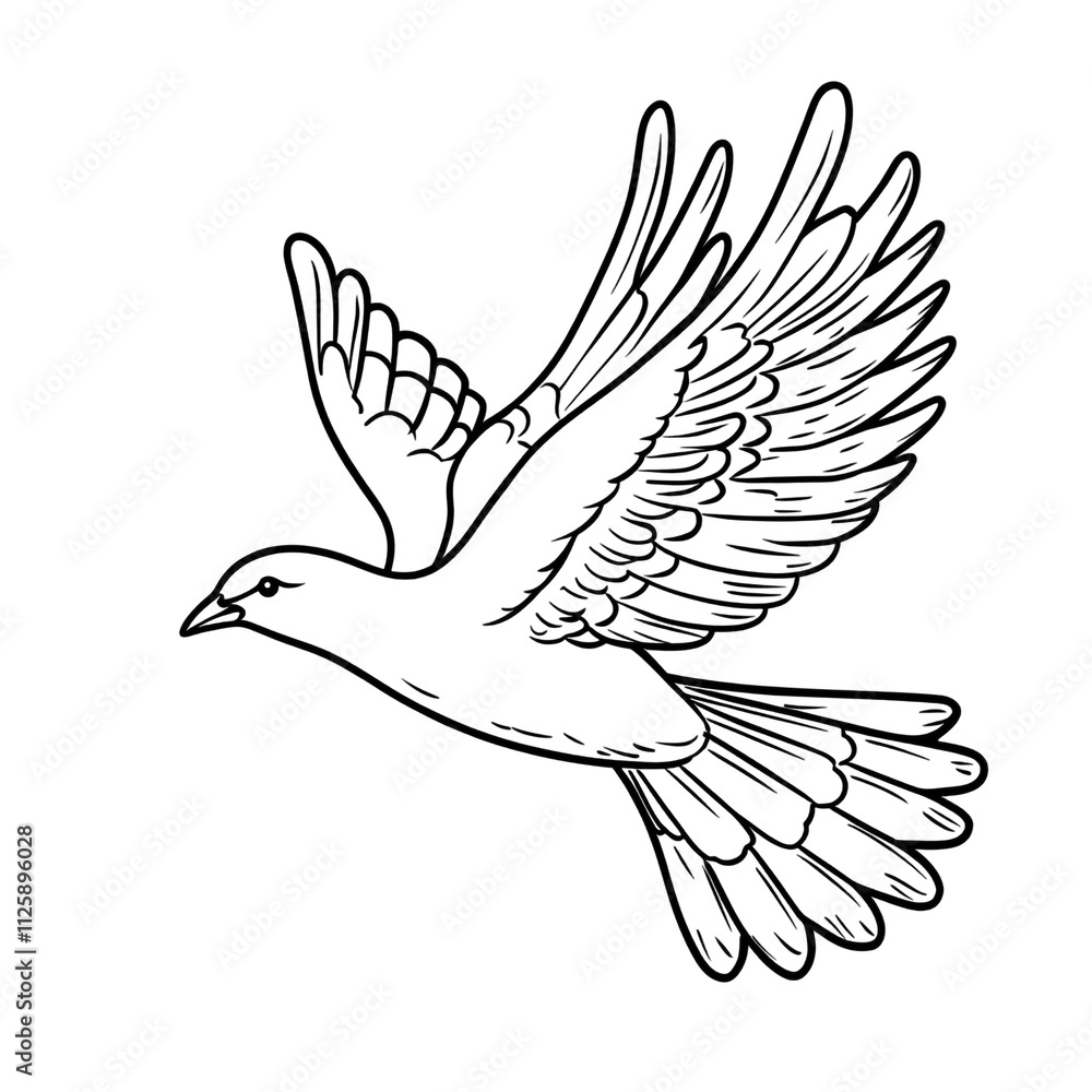 Elegant Dove in Flight: A Symbol of Peace and Hope Elegant Dove in Flight: A Symbol of Peace and Hope