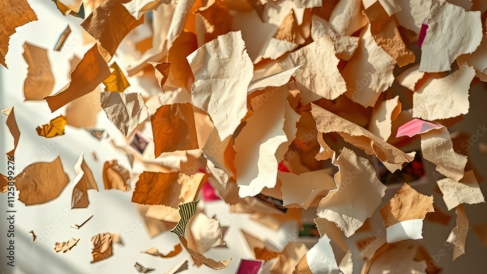 Handmade, candid stop-motion: torn paper. Handmade, candid stop-motion: torn paper.