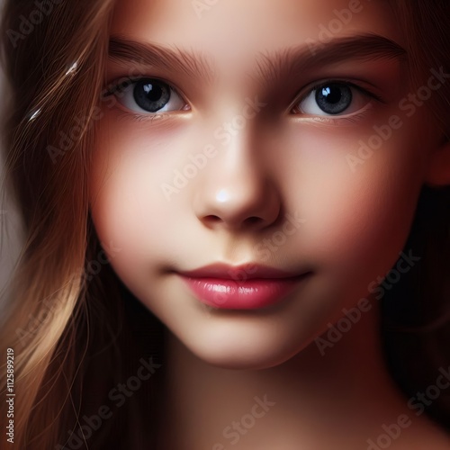 Wallpaper Mural 89 Simple yet elegant portrait of a girl with a refined intellig Torontodigital.ca