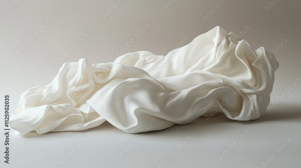 elegant white fabric draped in soft folds elegant white fabric draped in soft folds