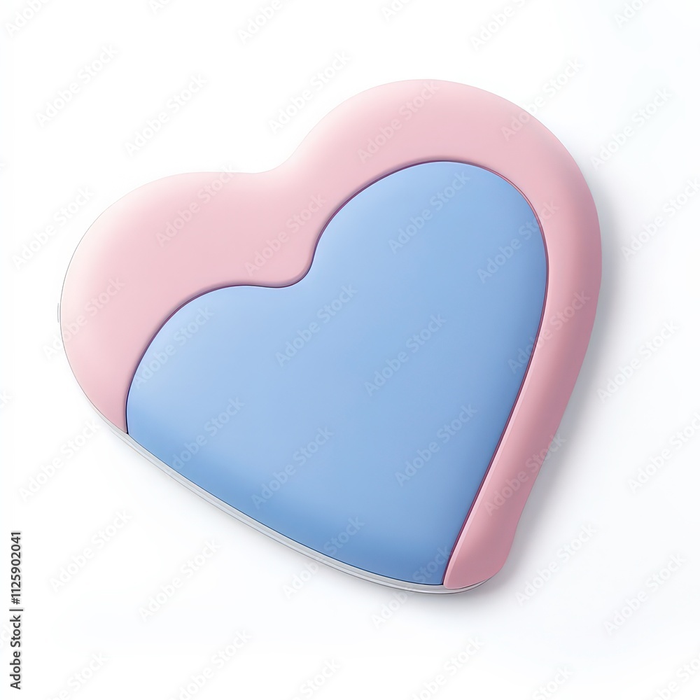 Valentine Lifestyle Pastel Pink and Blue Heart-Shaped Stationary Mouse Pad in Cozy Home Environment Valentine Lifestyle Pastel Pink and Blue Heart-Shaped Stationary Mouse Pad in Cozy Home Environment
