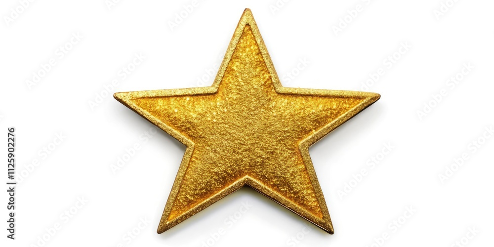 Macro Gold Star Sticker, Achievement Award, Learning Reward, Closeup Golden Star, Isolated Star Badge, Education Success Macro Gold Star Sticker, Achievement Award, Learning Reward, Closeup Golden Star, Isolated Star Badge, Education Success