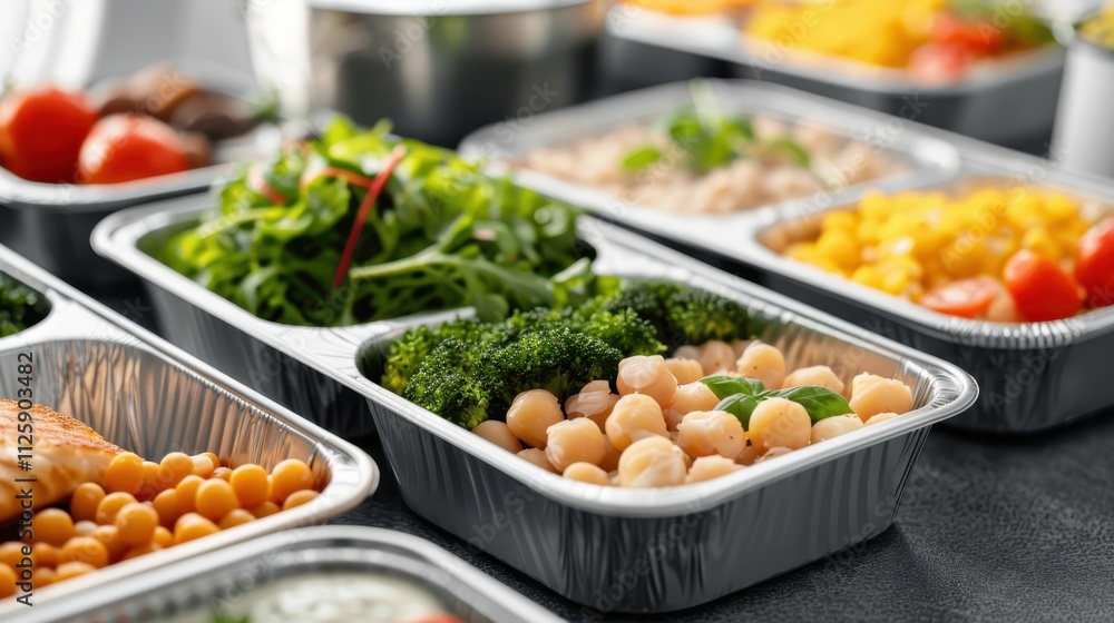 A selection of airline meals catering to diverse dietary restrictions, featuring sugar-free, halal, and kosher options, showcasing inclusivity and cultural diversity in food choices for passengers. A selection of airline meals catering to diverse dietary restrictions, featuring sugar-free, halal, and kosher options, showcasing inclusivity and cultural diversity in food choices for passengers.
