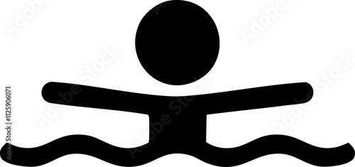 A person swimming in water