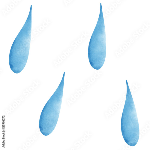 set of water drops vector illustration
