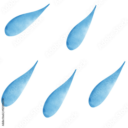 Blue water drops vector illustration