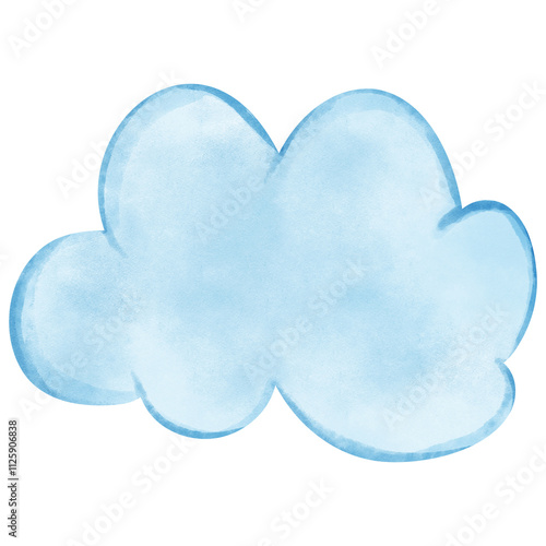 A blue lovely cloud vector illustration