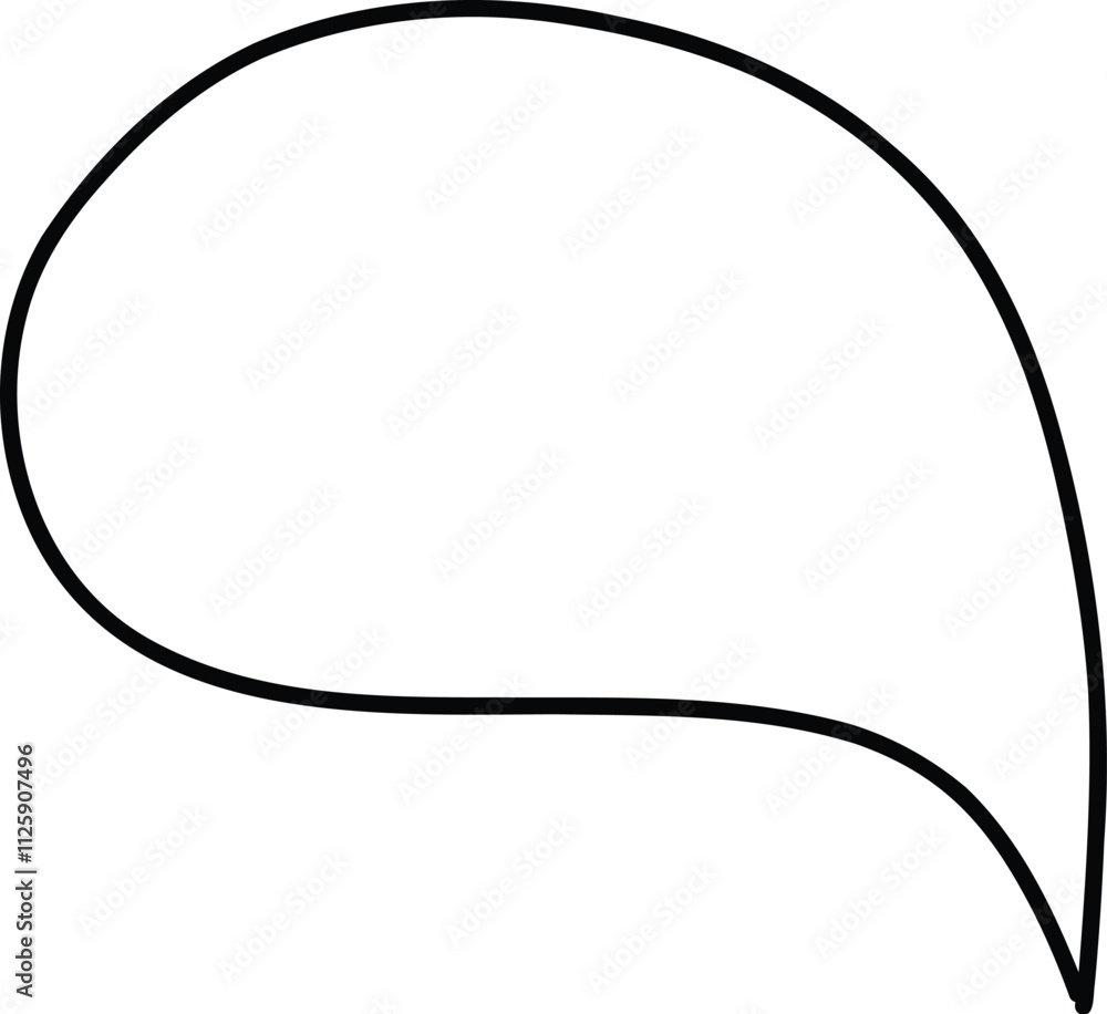 Doodle line text balloon. Speech bubble banners with empty talk, linear comic note design for banner message popup. Vector isolated icon on white background Doodle line text balloon. Speech bubble banners with empty talk, linear comic note design for banner message popup. Vector isolated icon on white background