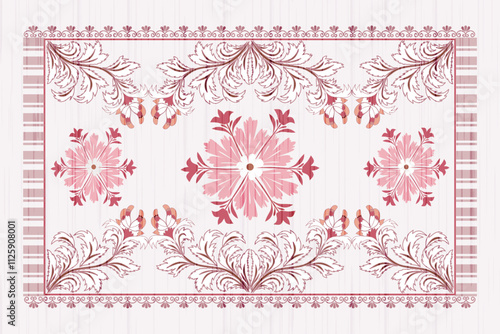 Seamless Floral Patterns Vector illustration for luxury textile design, carpet patterns and decorations.