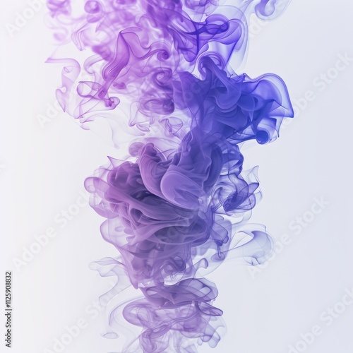 A vibrant smoke plume, lilac and lavender