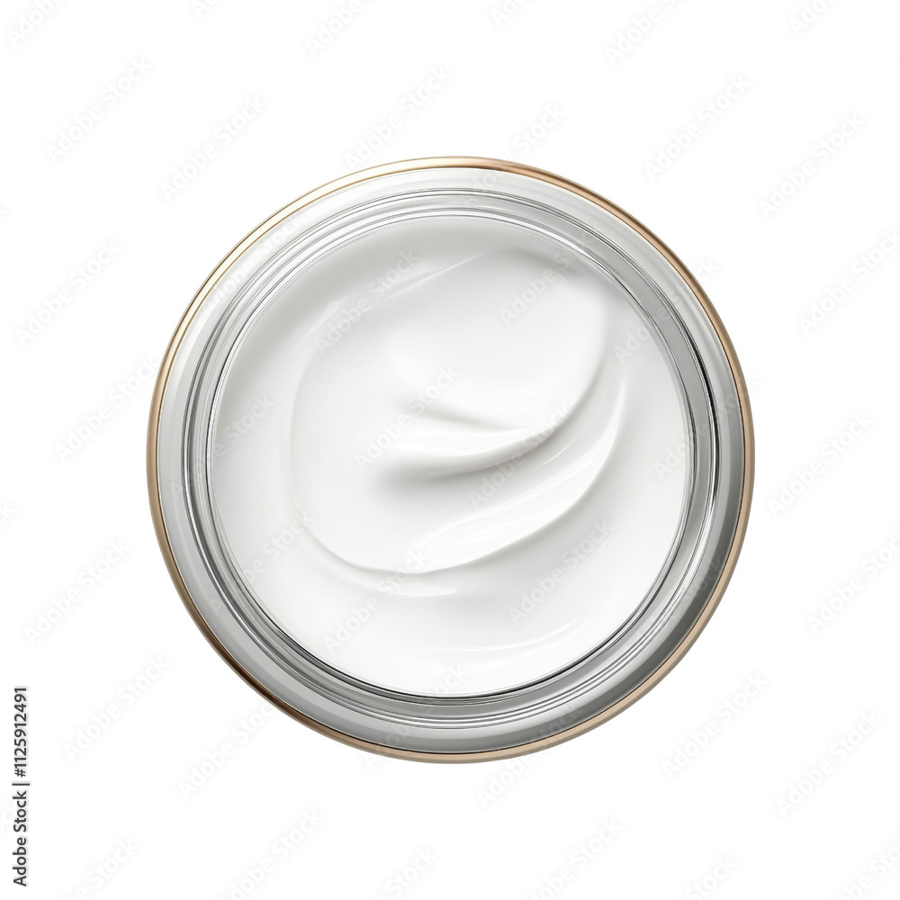 cosmetic Cream jar isolated on transparent background. top view cosmetic Cream jar isolated on transparent background. top view