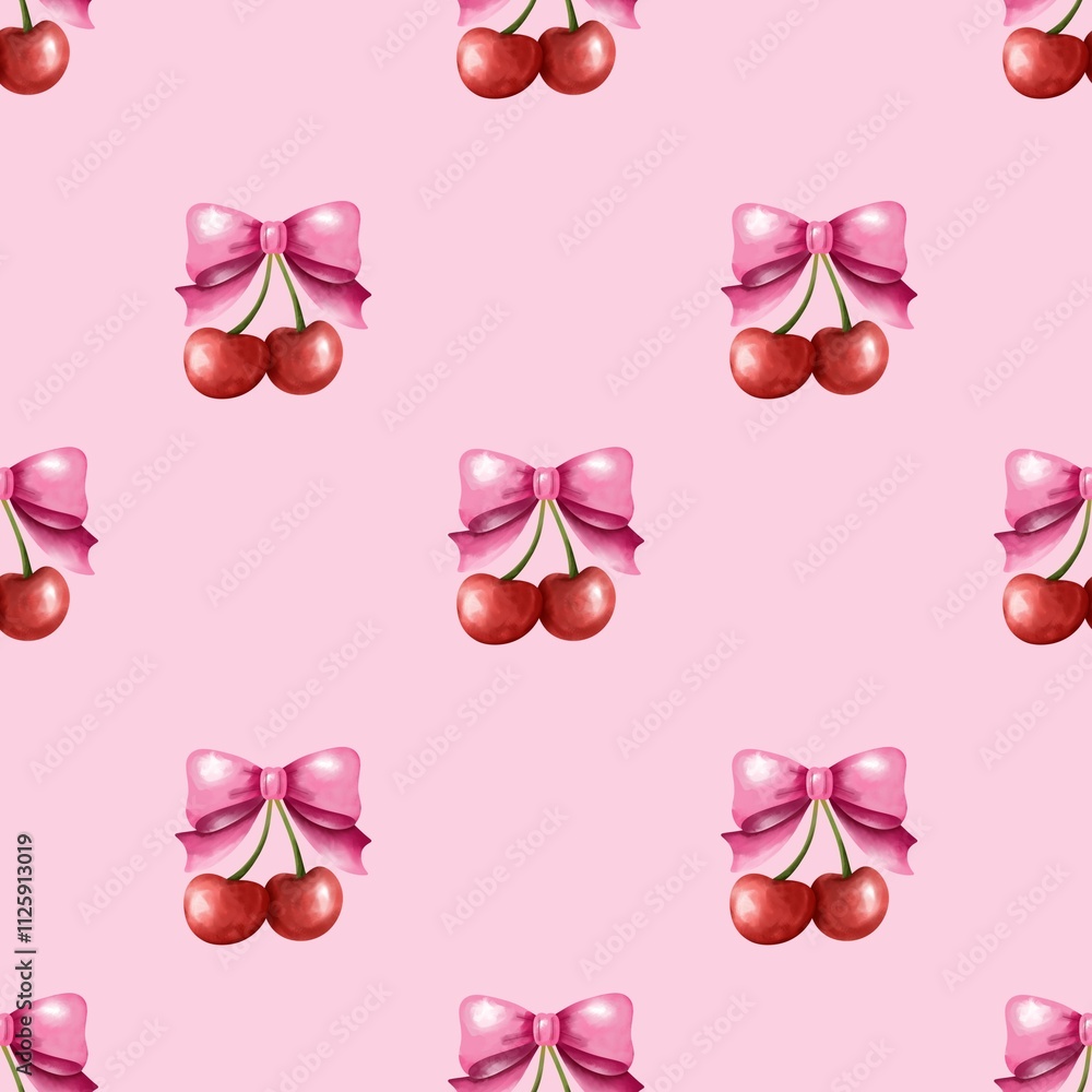 hand painted red cherry background hand painted red cherry background