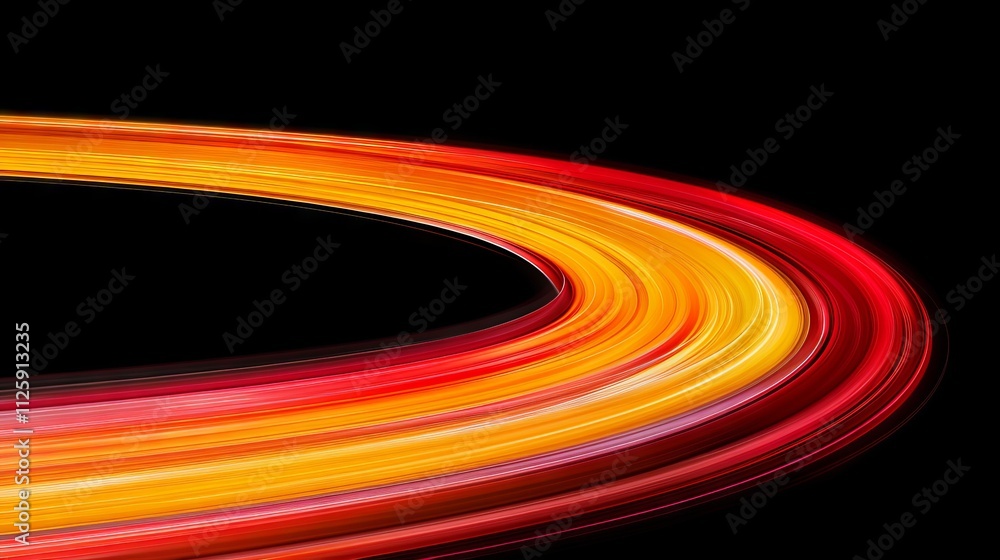 Colorful light trails on a dark background Colorful light trails on a dark background