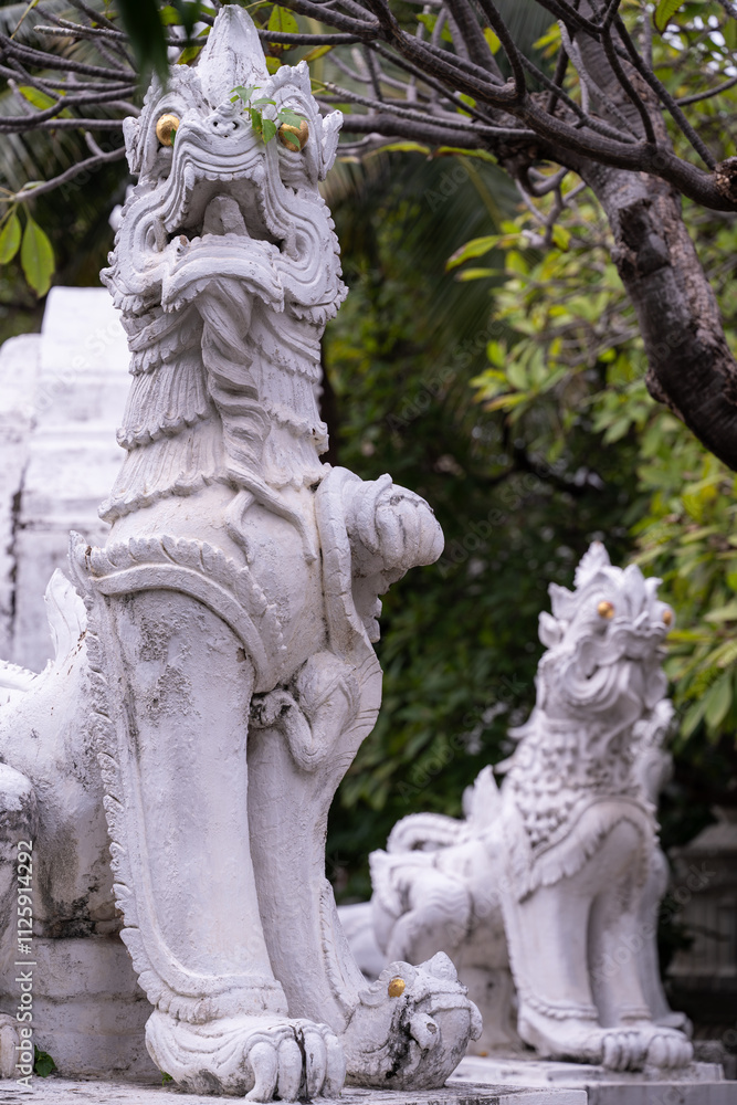 Architecture and details in a Buddhist jungle temple Architecture and details in a Buddhist jungle temple