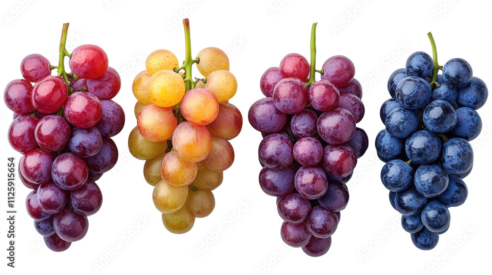 Obraz premium bunch of grapes isolated on white background