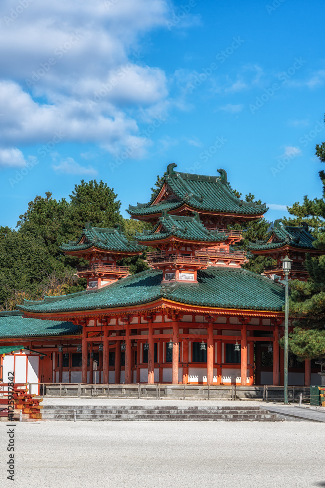 Heian jingu Shrine Soryuro Tower Heian jingu Shrine Soryuro Tower