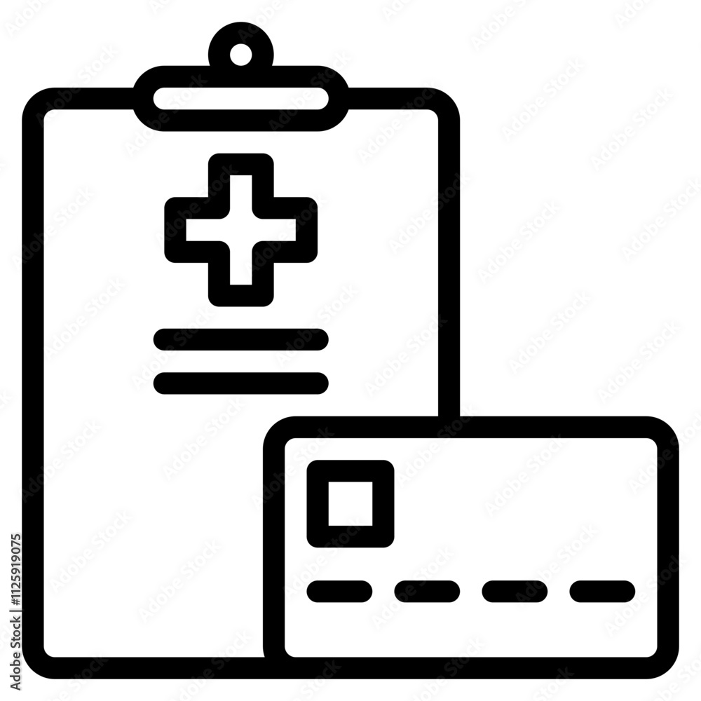 insurance cost outline icon and illustration insurance cost outline icon and illustration